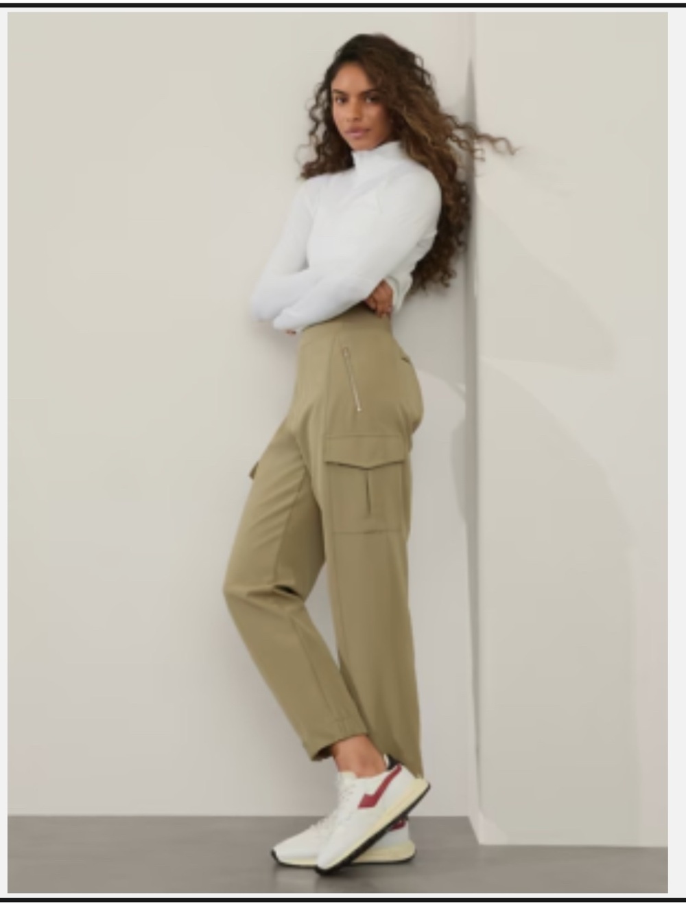 Athleta Endless High Rise Cargo Pant Olive Branch 4